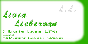 livia lieberman business card